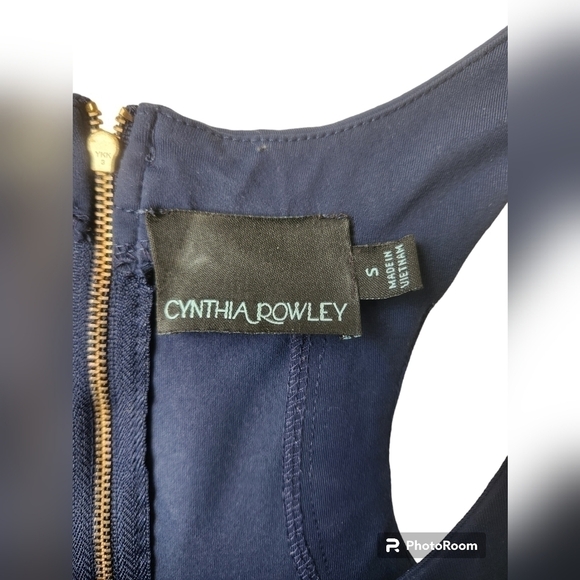 Navy Cynthia Rowley Racerback Dress - Picture 2 of 7